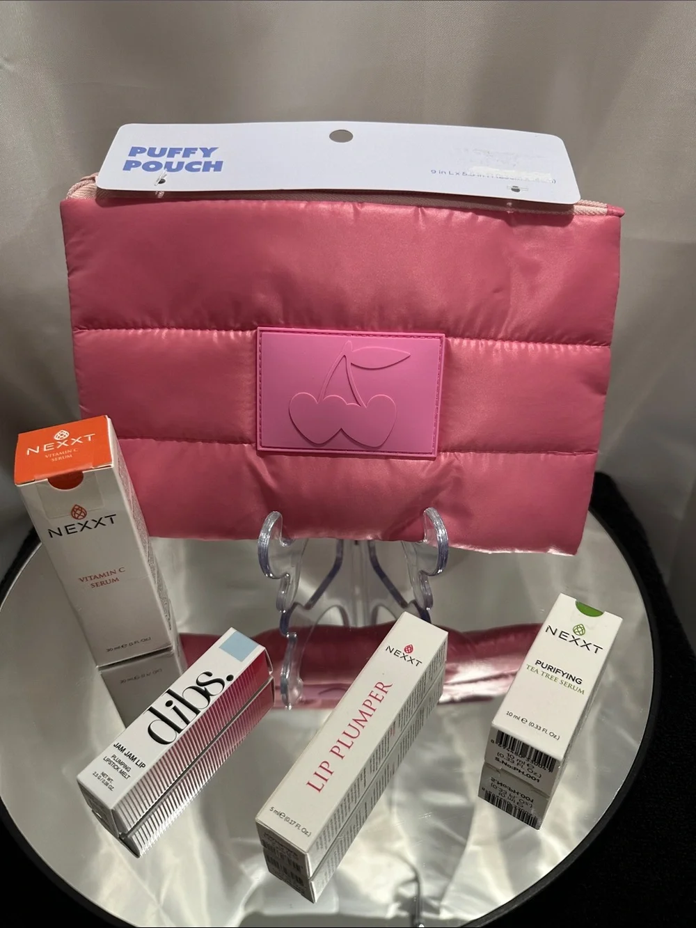 Nexxt vitamin C serum and Nexxt lip plumper Nexxt serum & jam lip plumping & bag
